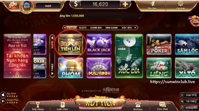 Giới thiệu game Tiến lên miền Nam tại Sunwin club